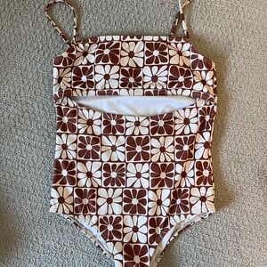 Billabong Kids One Piece in Brown and White Floral